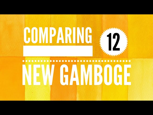 Comparing 12 New Gamboge Watercolors - Colossal Color Showdown S3, Ep. 15