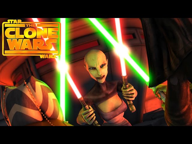 Ahsoka & Luminara vs Ventress [4K HDR] - Star Wars: The Clone Wars