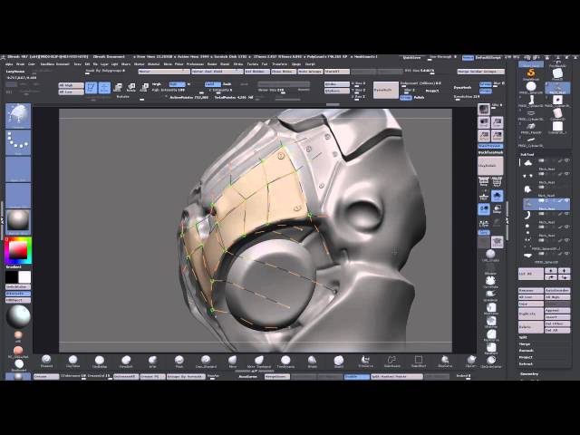 Zbrush 4R7 Tutorial-Hard Surface Creation Methods Part 2