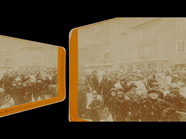 Great Market Day, Quebec, in a Snow Storm ~1888 (VR 3D still-image)