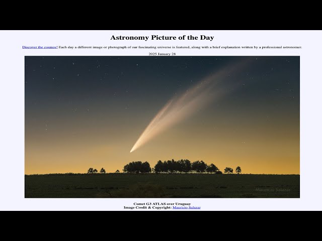 2025 January 28 - Comet G3 ATLAS over Uruguay