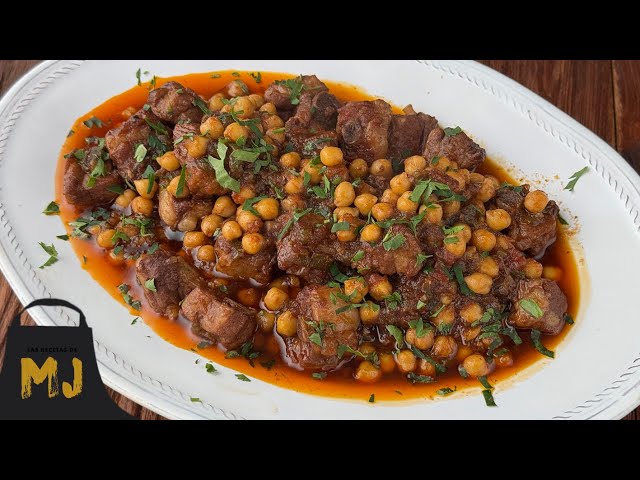 Garbanzos con costillas de cerdo | Receta fácil y deliciosa