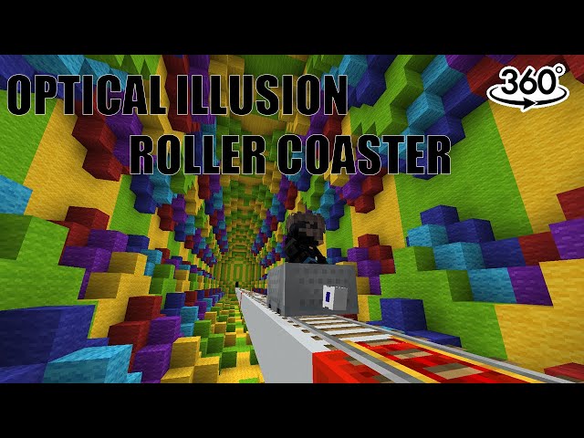 Optical Illusion 360° ROLLERCOASTER Minecraft [VR] 4K