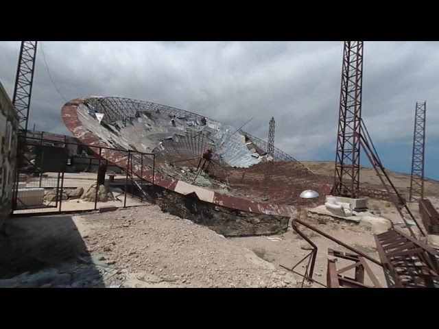 VR 180 3D El Medano disused massive satellite dish