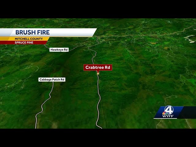 Multiple fire departments respond to brush fire in western North Carolina