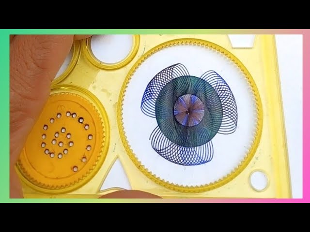 Satu Menit Menggambar Pola Spirograph Yang Sangat Unik || Penggaris Klasik Anak 90an