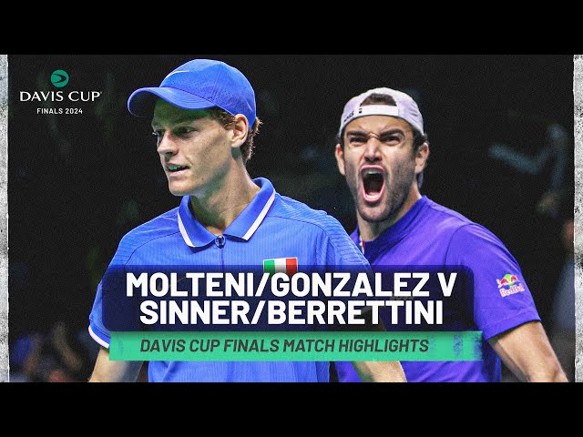 Andres Molteni & Maximo Gonzalez v Jannik Sinner & Matteo Berrettini Highlights | Davis Cup 2024