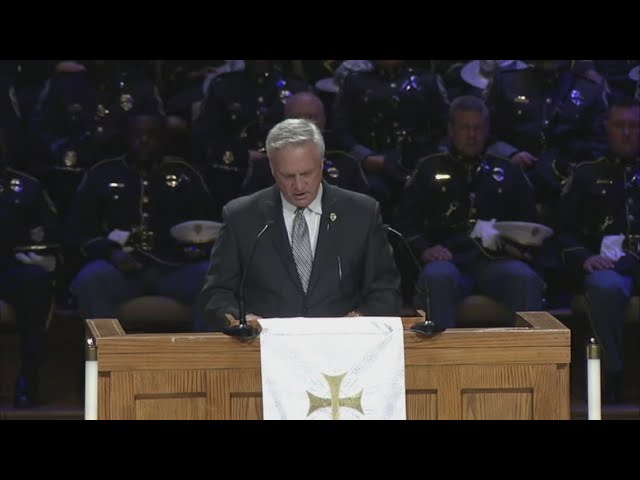 Roswell mayor speaks at funeral for fallen officer Jeremy Labonte