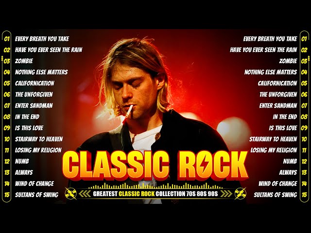 Classic Rock Songs 70s 80s 90s - ACDC, Queen, Bon Jovi, Scorpions, Aerosmith, Nirvana, Guns N Rose