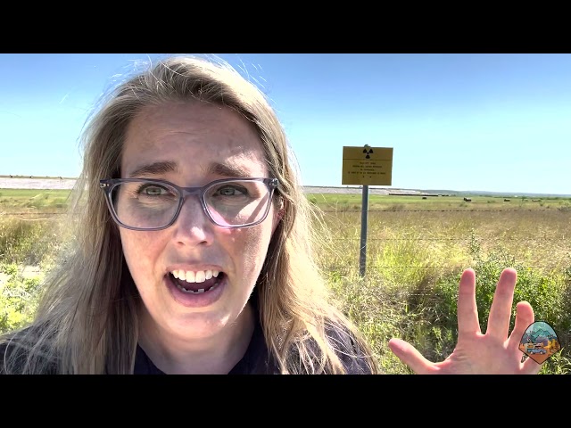 Checking Radiation Levels near "Uranium Lake" (Falls City, Texas)