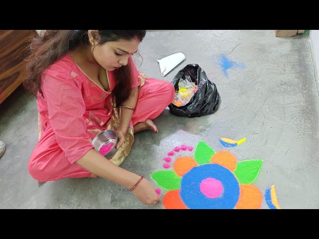 diwali special vlog today / Rangoli vlog / desi cleaning vlog