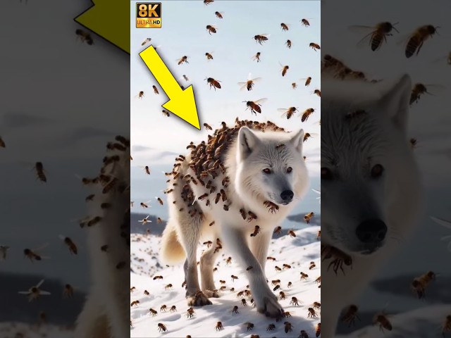 Heartwarming Rescue: Polar Deer Found Covered in Millions of Bees #wildlife #animals