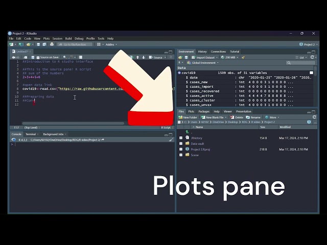 R statistics - Session 2.  R Studio Interface