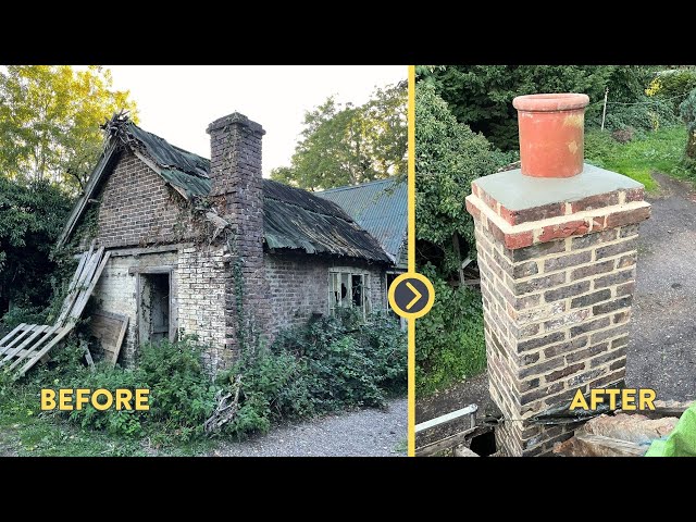 100 Year Old Derelict Chimney Rebuild - Reclaim & Lime Mortar