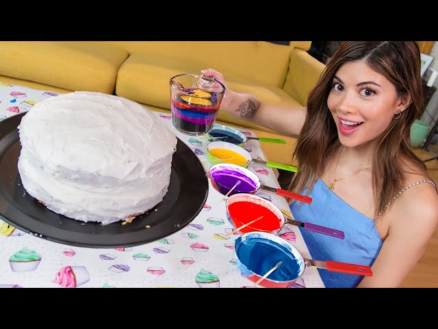 I Tried Edible FLUID ART On A Cake