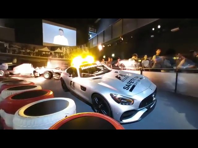 VR180 3D Mercedes AMG GT S F1 Safety Car: Europa-Park 2018 Mercedes-Benz Hall