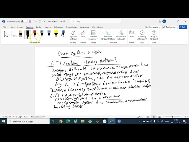 Linear system analysis Introduction and Discrete-time systems 14-12-2024