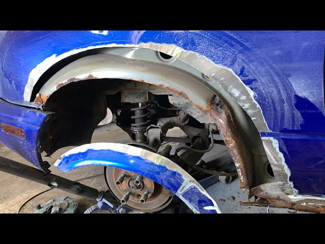 How to Remove a Mazda MX5 Rear Wheel Arch and Sill - Lots of Hidden Rust