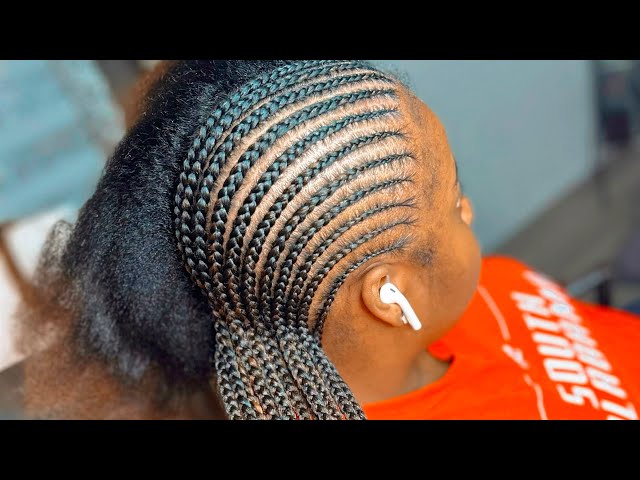 Straight Back Braids Tutorial / No Slant Method🚫