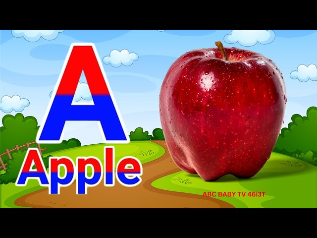 Phonics Sounds of Alphabets A to Z in English - A For Apple - ABC Alphabet Songs with kids 63h6