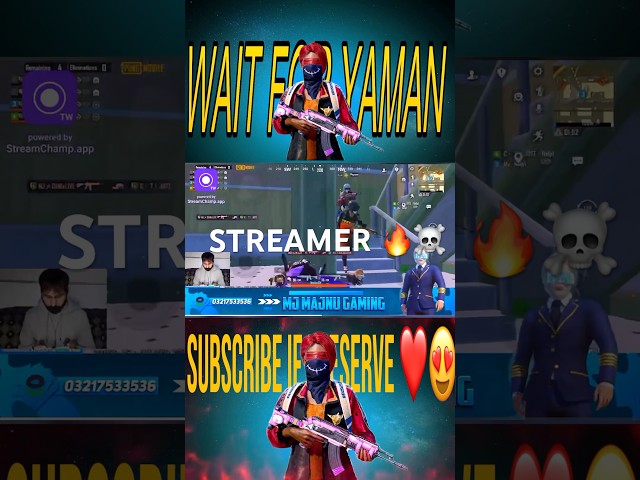 Fight with streamer @Yaman2.0 road to 200 subscribers ❤️🔥 #yamanyt #pubgmobile #1k