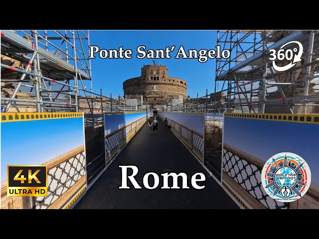 🇮🇹 Ponte Sant’Angelo: Restoration in Progress, Statues Covered | Rome’s Iconic Bridge