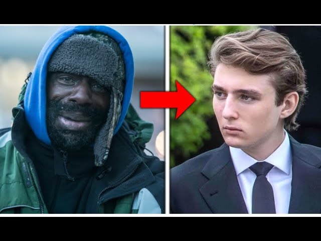 Homeless Man asks Barron Trump “Can you give me 1$?” Trump’s response is SHOCKING