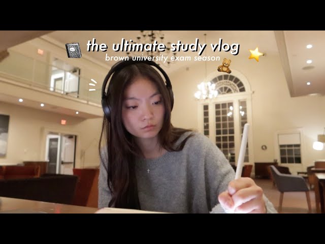 the ultimate study vlog at brown university | exam season, first year, pre med