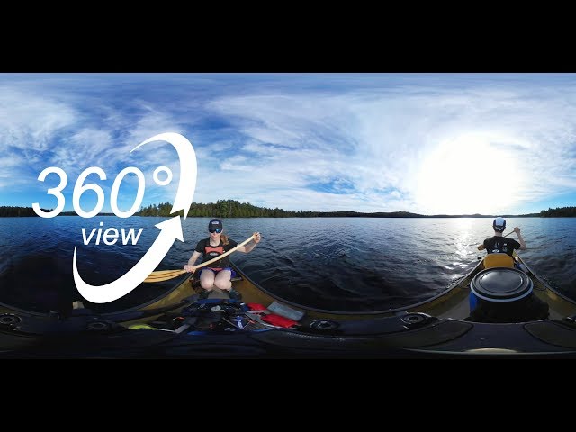 FAR NORTH ALGONQUIN CANOE TRIP - 360° VR VIDEO - DAY 4 - PADDLING & CAMPSITE ON 3 MILE LAKE! (4K)