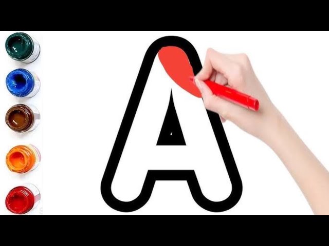 How to Learn Draw and Paint Letters A to Z for Kids // Easy Step by Step Drawing Tutorial for Kids