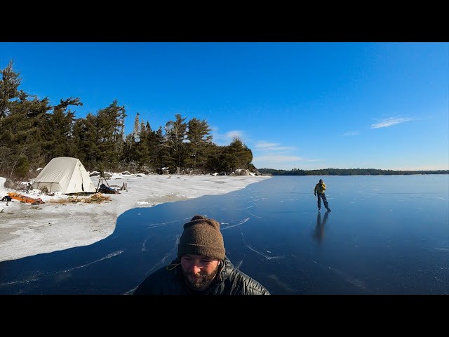 Incredible Nordic Skating Conditions in the Canadian Wilderness