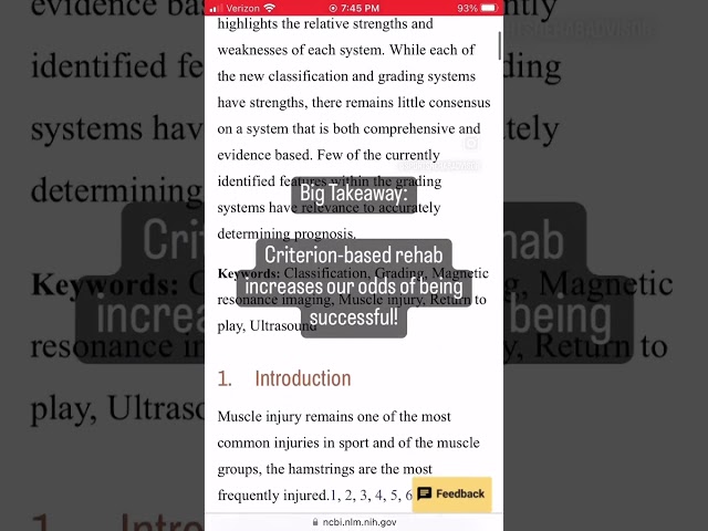 Criterion Based Rehab: What produces optimal outcomes in physical therapy?