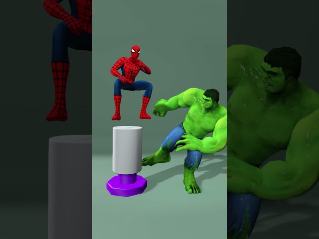 Marvel Animation 2% HULK VS SPIDER MAN #short