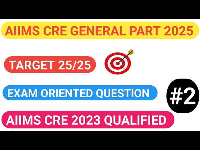 AIIMS CRE GENERAL PART MOCK-02 🔥 || #aiims #aiimscre #ssc #ssccgl