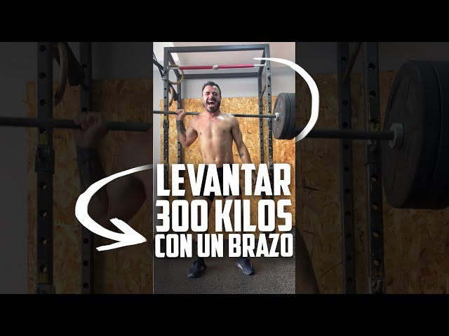 Cómo LEVANTAR 300 KILOS con un brazo en Gimnasio #shorts