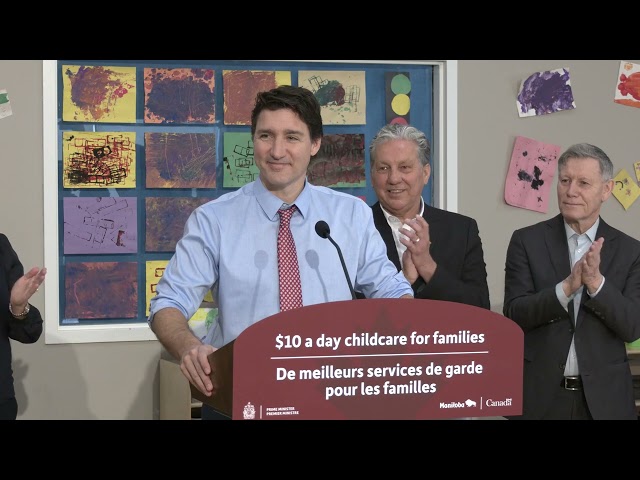 Announcing $10-a-day child care for families in Manitoba