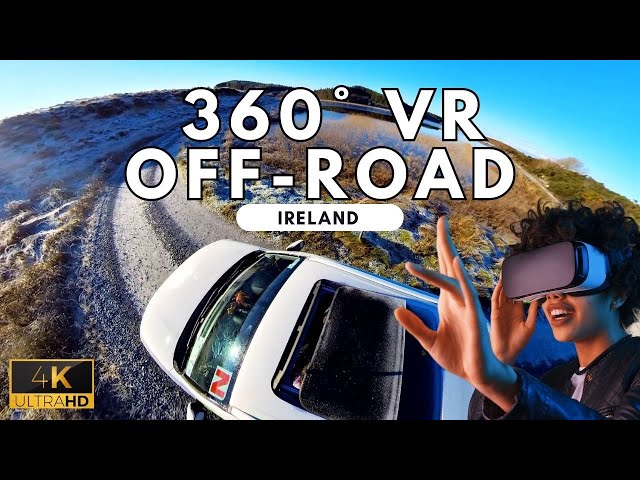 Driving through icy road during winter in Ireland - 360° VR