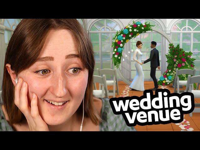 building a wedding venue in the sims to celebrate my irl anniversary