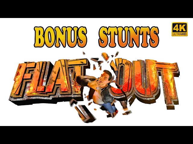 FlatOut All Bonus Stunts | Racing Car PC Video Game (4K)