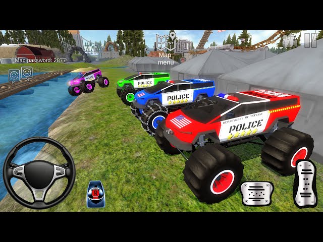 Juegos De Carros - Police Monster Truck Impossible Driver #2 - Car Extreme Racing Android Gameplay