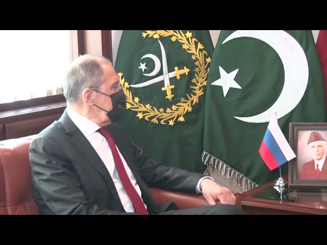 His Excellency Mr Sergey Lavrov,F M  of Russia called on General Qamar Javed Bajwa at GHQ, today.