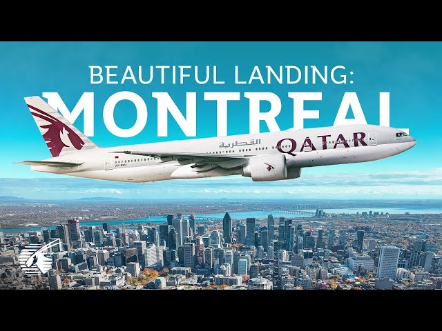 Beautiful landing in Montreal, Canada (4K)