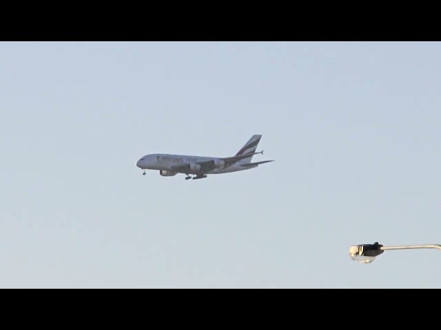 Emirates Airbus A380 Approaching The Airport #planespotting #emiratesairlines ##planespotter #flight