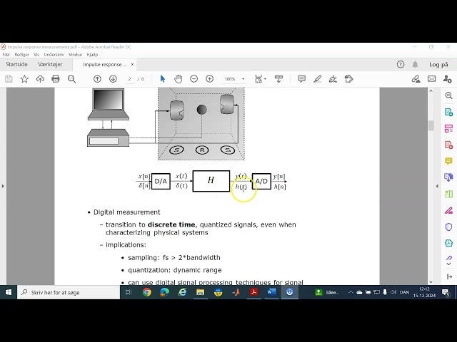 Impulse response measurements Measuring LTI systems 15-12-2024