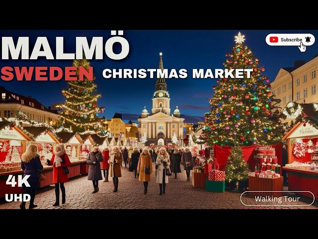 Experience The Magic Of Malmö Sweden's Christmas Market In Stunning 4k - 2024 Walking Tour!