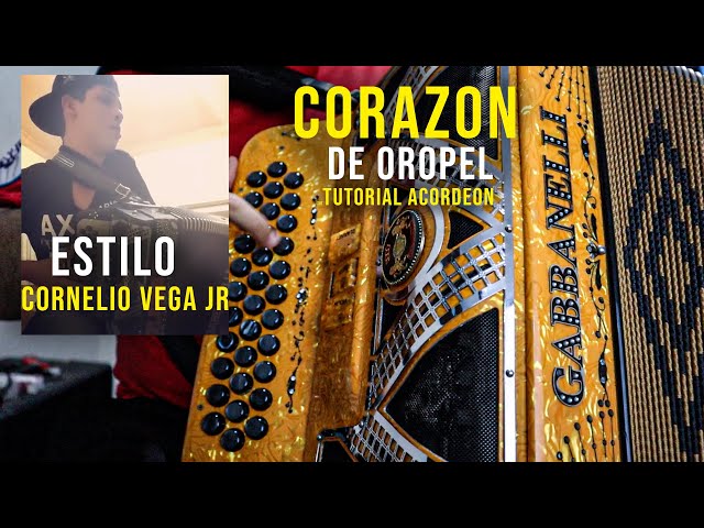 Estilo CORNELIO VEGA JR - Corazon De Oropel (TUTORIAL CON ADORNOS)