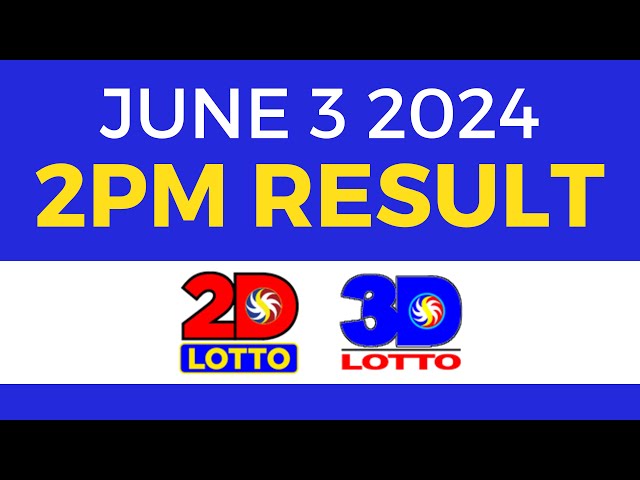 2pm Lotto Result Today June 3 2024 | PCSO Swertres Ez2