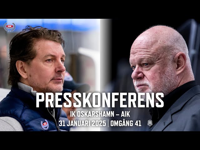 Presskonferens efter IK Oskarshamn – AIK | 31 januari 2025