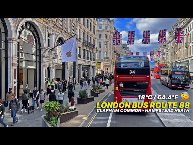 Experience London from a Double-Decker Bus: Coronation Weekend Bus Ride from SW to NW London- Bus 88