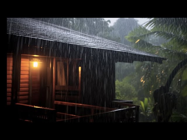 🔴 FALL ASLEEP FAST in MINUTES with Torrential Rain on Metal Roof & Powerful Thunder Sounds at Night